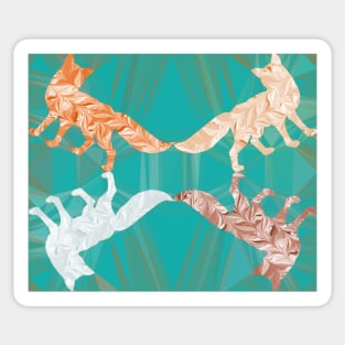 Red Fox Snow Fox Marbled Sticker